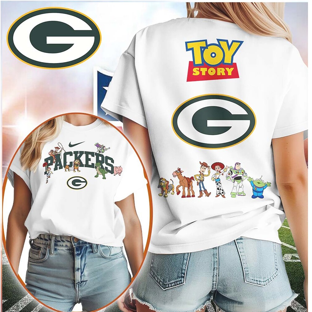 Green Bay Packers x Toy Story Friends NFL White Graphic T Shirt Green Bay Packers x Toy Story Friends NFL White Graphic T Shirt