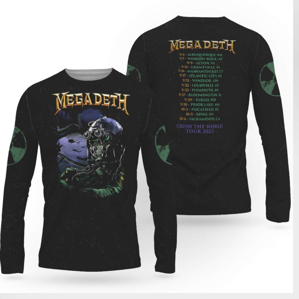 Megadeth Crush The World Tour 2023 2024 North American T Shirt Megadeth Crush The World Tour 2023 2024 North American T Shirt