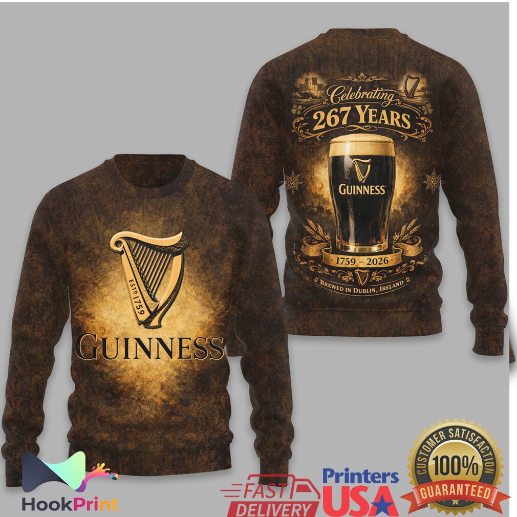 Guinness Beer 267 Years Anniversary 1759 2026 Celebration Heritage Shirt Guinness Beer 267 Years Anniversary 1759 2026 Celebration Heritage Shirt