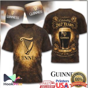 Guinness Beer 267 Years Anniversary 1759 2026 Celebration Heritage Shirt