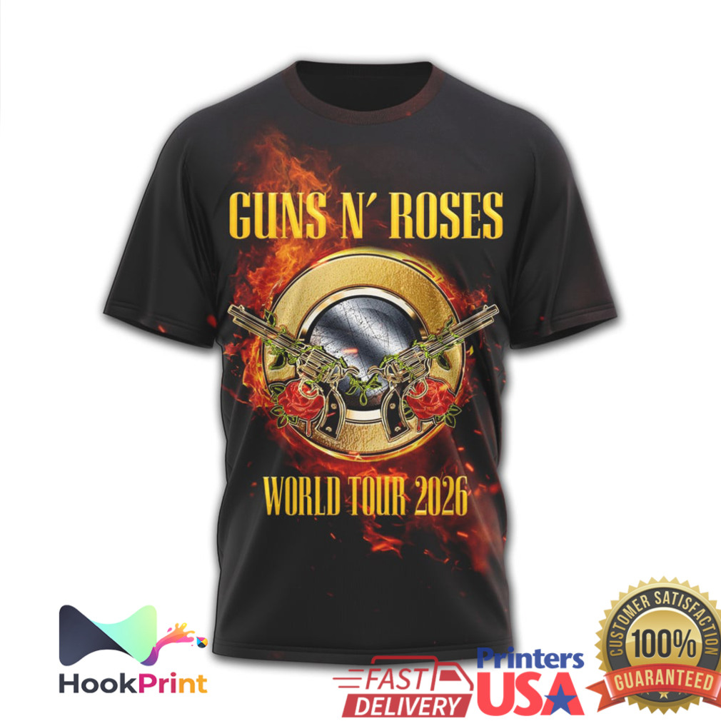 Guns N' Roses World Tour 2026 Guns and Roses Vintage Flame Rock Band T Shirt Guns N' Roses World Tour 2026 Guns and Roses Vintage Flame Rock Band T Shirt
