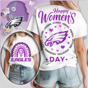 Happy Womens Day Philadelphia Eagles Fan Empowerment Rainbow Shirt
