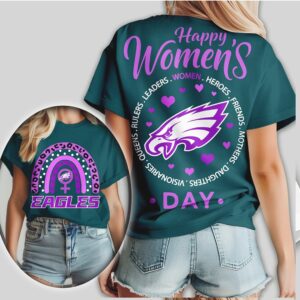 Happy Womens Day Philadelphia Eagles Fan Empowerment Rainbow Shirt