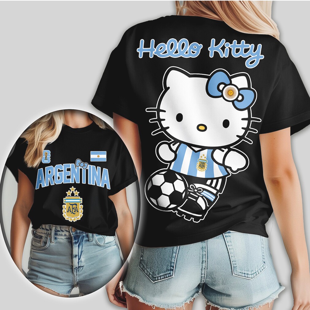 Hello Kitty Argentina National Team Soccer World Champions Fan T Shirt Hello Kitty Argentina National Team Soccer World Champions Fan T Shirt