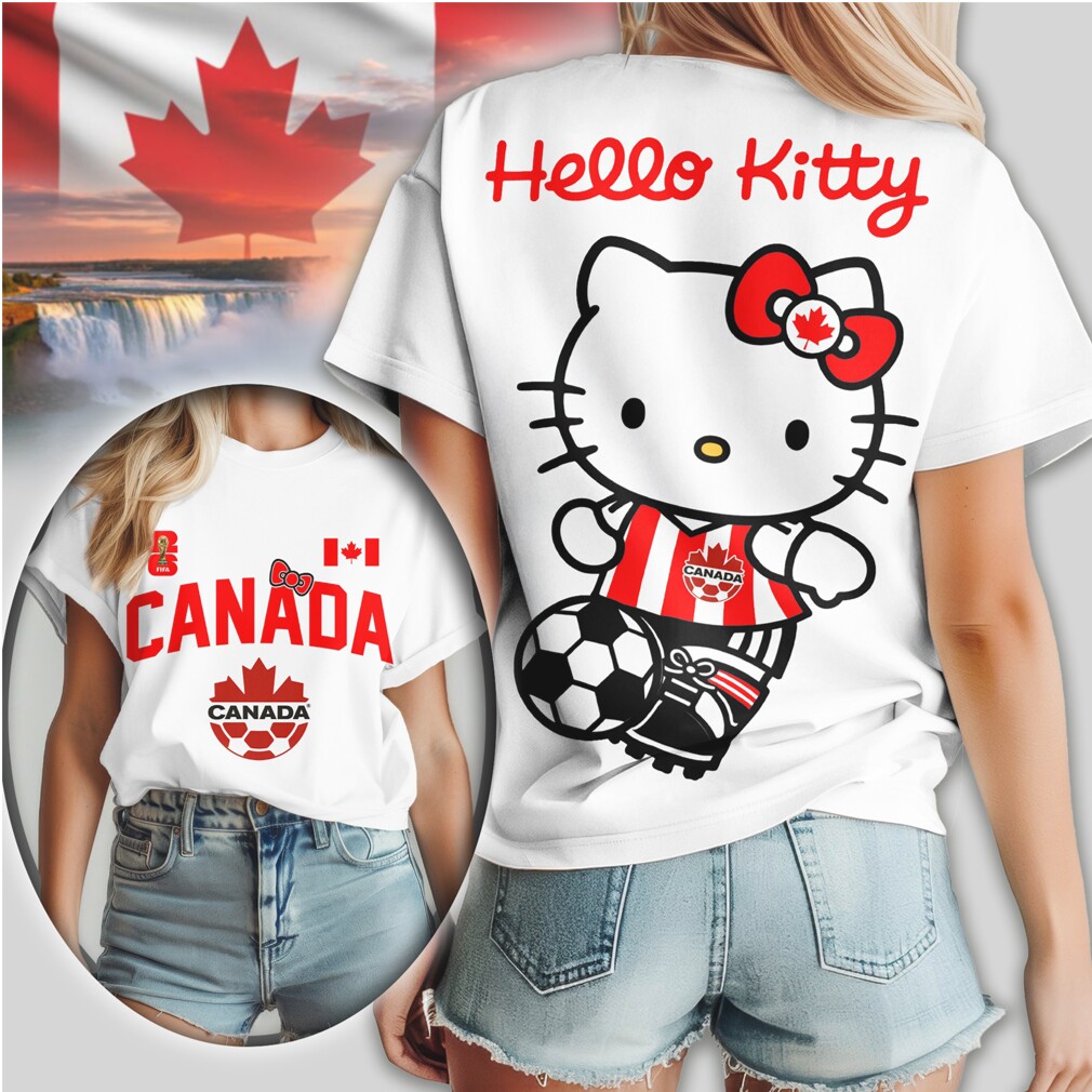 Hello Kitty Canada Soccer Fan T Shirt Maple Leaf Football Character T Shirt Hello Kitty Canada Soccer Fan T Shirt Maple Leaf Football Character T Shirt