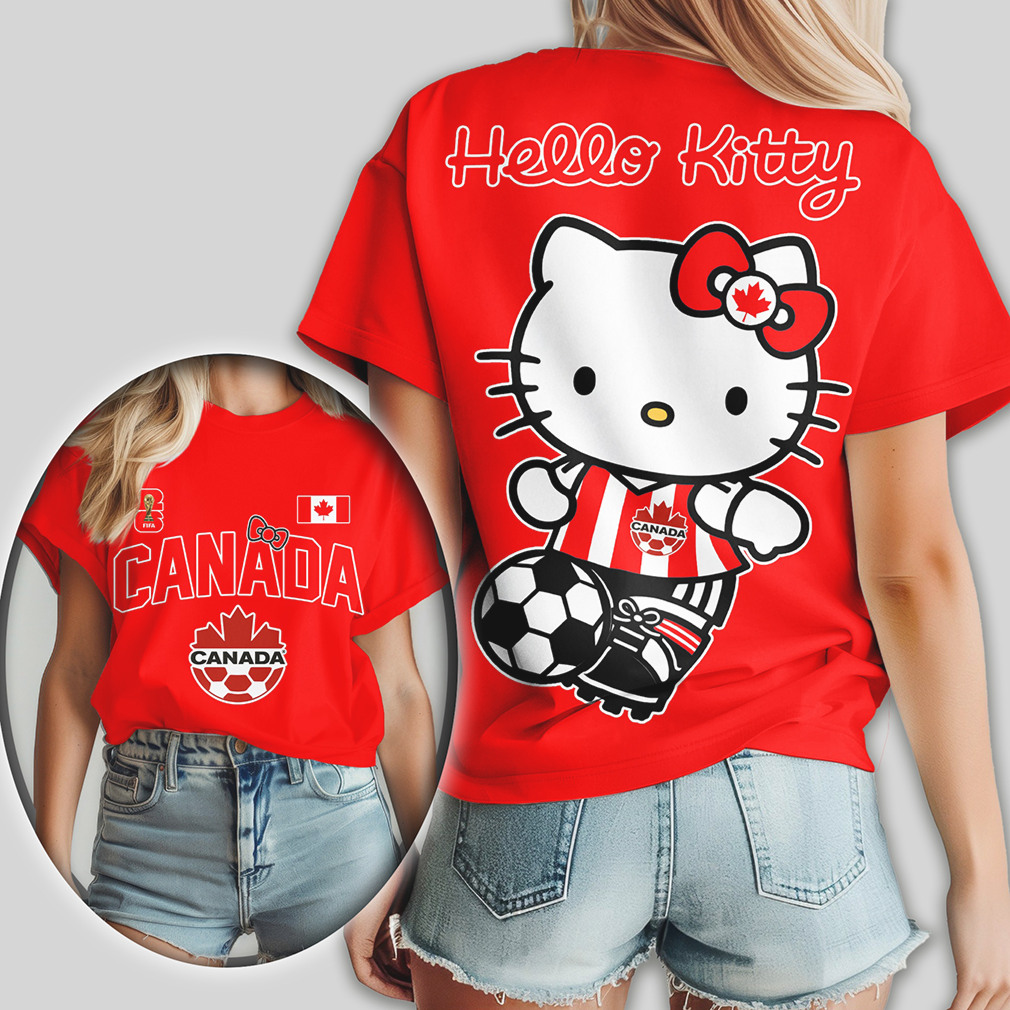 Hello Kitty Canada Soccer Fan T Shirt Maple Leaf Football Character T Shirt Hello Kitty Canada Soccer Fan T Shirt Maple Leaf Football Character T Shirt