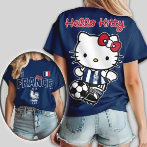 Hello Kitty France National Football Team Les Bleus Soccer Fan Gear T Shirt