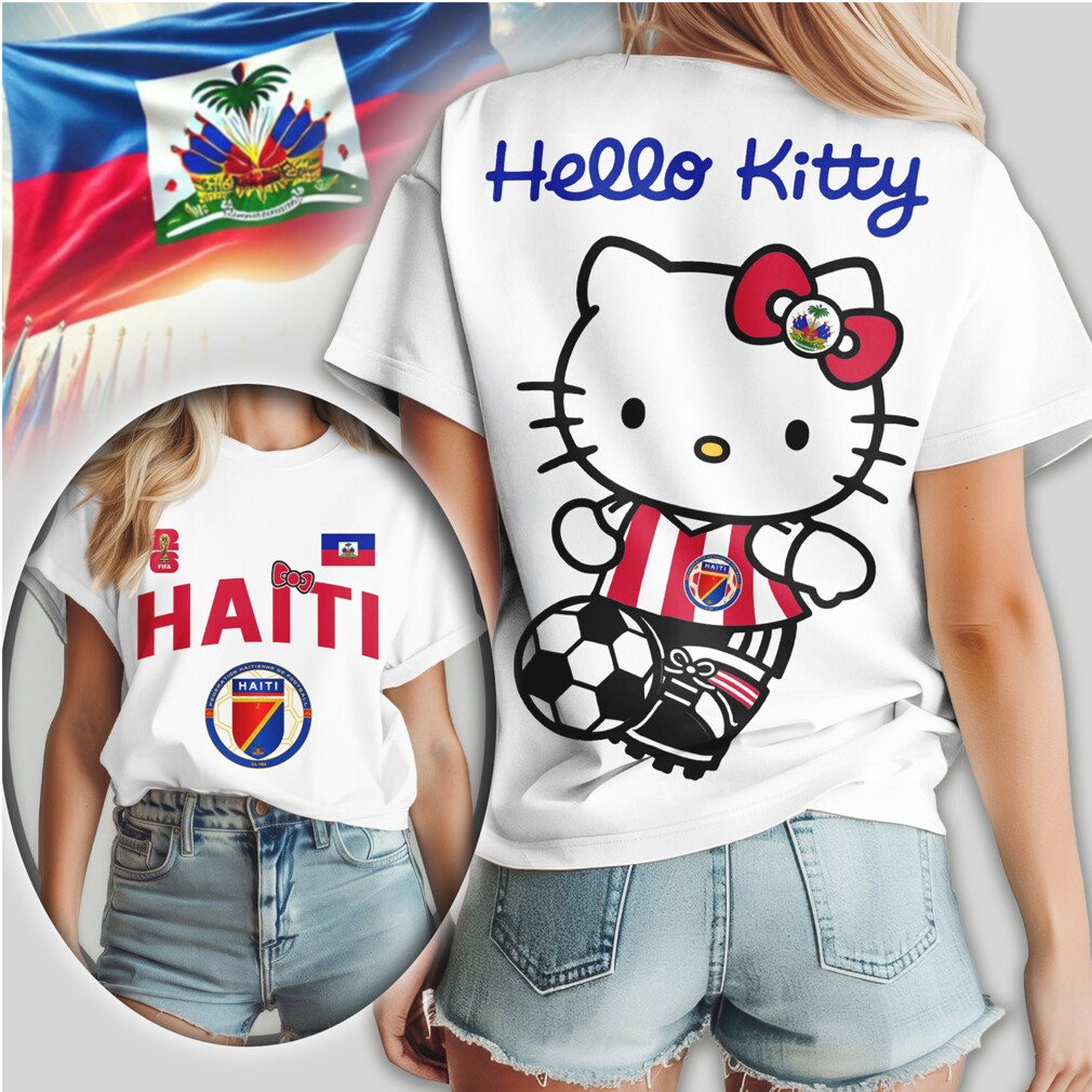 Hello Kitty Haiti National Football Team Fan Soccer Kitty T Shirt Hello Kitty Haiti National Football Team Fan Soccer Kitty T Shirt