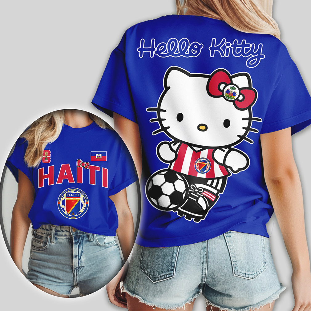 Hello Kitty Haiti National Football Team Fan Soccer Kitty T Shirt Hello Kitty Haiti National Football Team Fan Soccer Kitty T Shirt