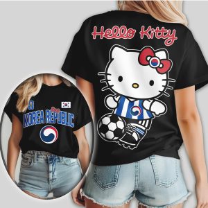 Hello Kitty Korea Republic National Team Soccer T Shirt