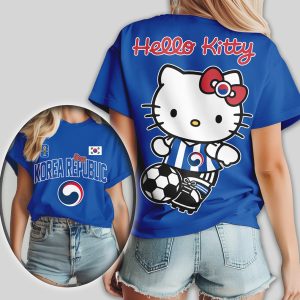 Hello Kitty Korea Republic National Team Soccer T Shirt