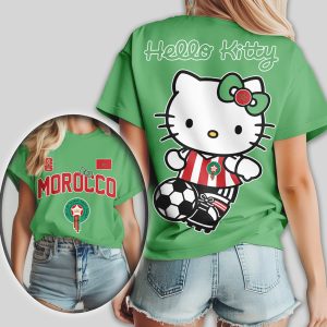 Hello Kitty Morocco Atlas Lions Soccer Fan T Shirt