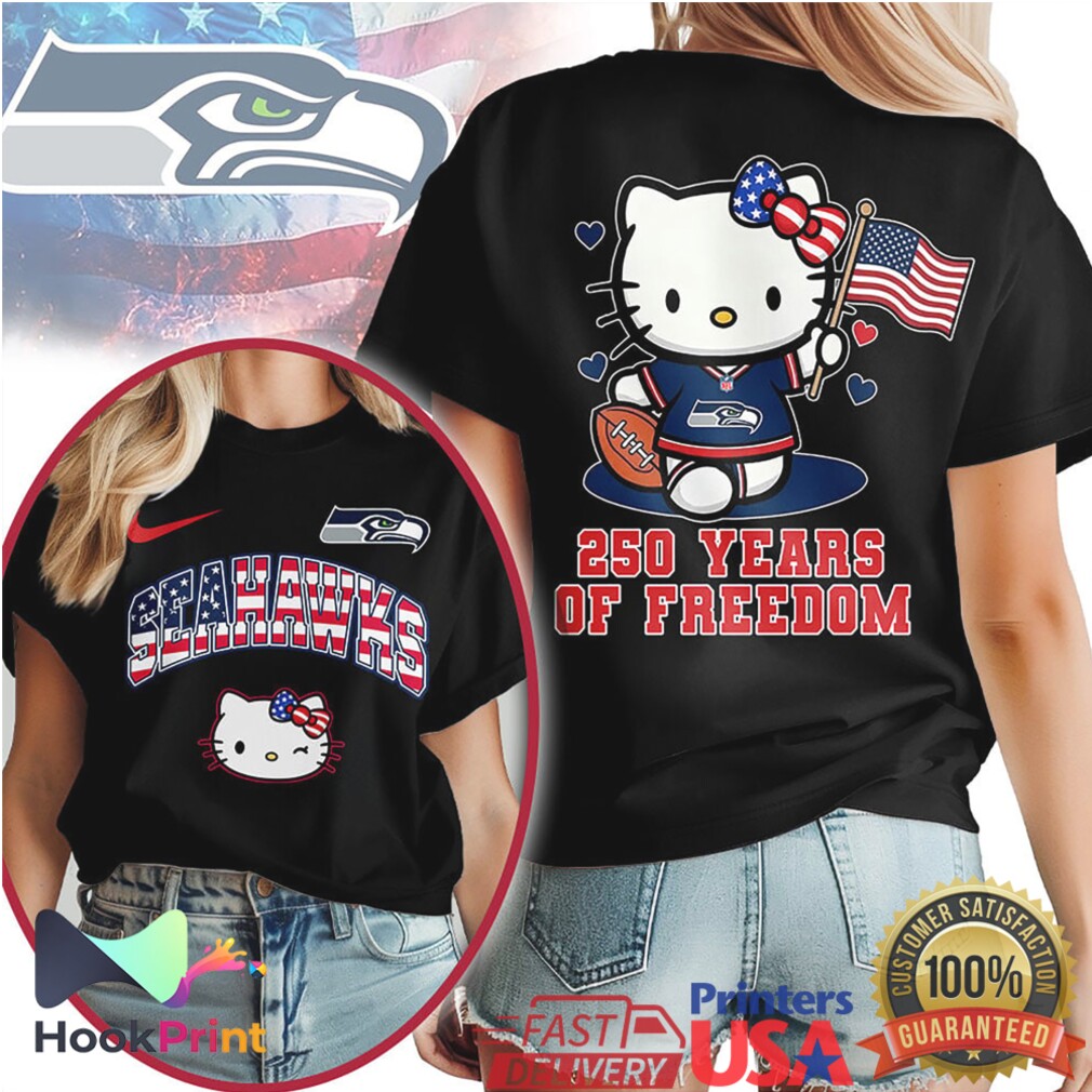 Hello Kitty Seattle Seahawks 250 Years of Freedom Patriotic T Shirt Hello Kitty Seattle Seahawks 250 Years of Freedom Patriotic T Shirt