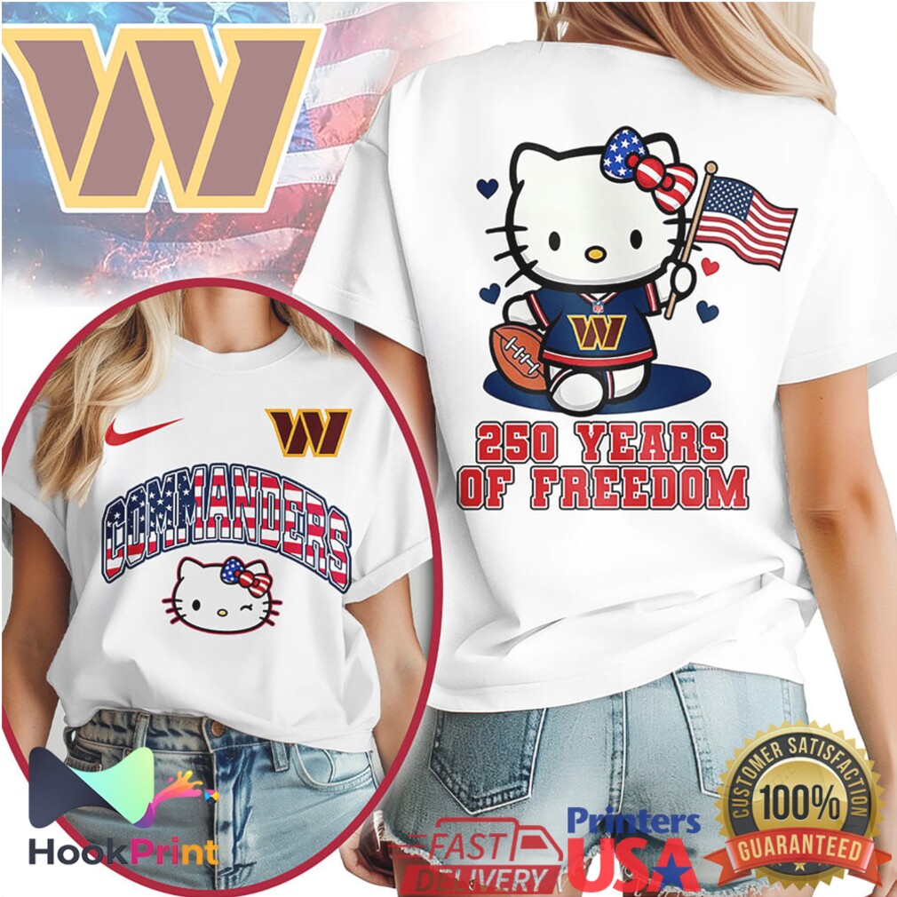 Hello Kitty Washington Commanders 250 Years of Freedom NFL T Shirt Hello Kitty Washington Commanders 250 Years of Freedom NFL T Shirt