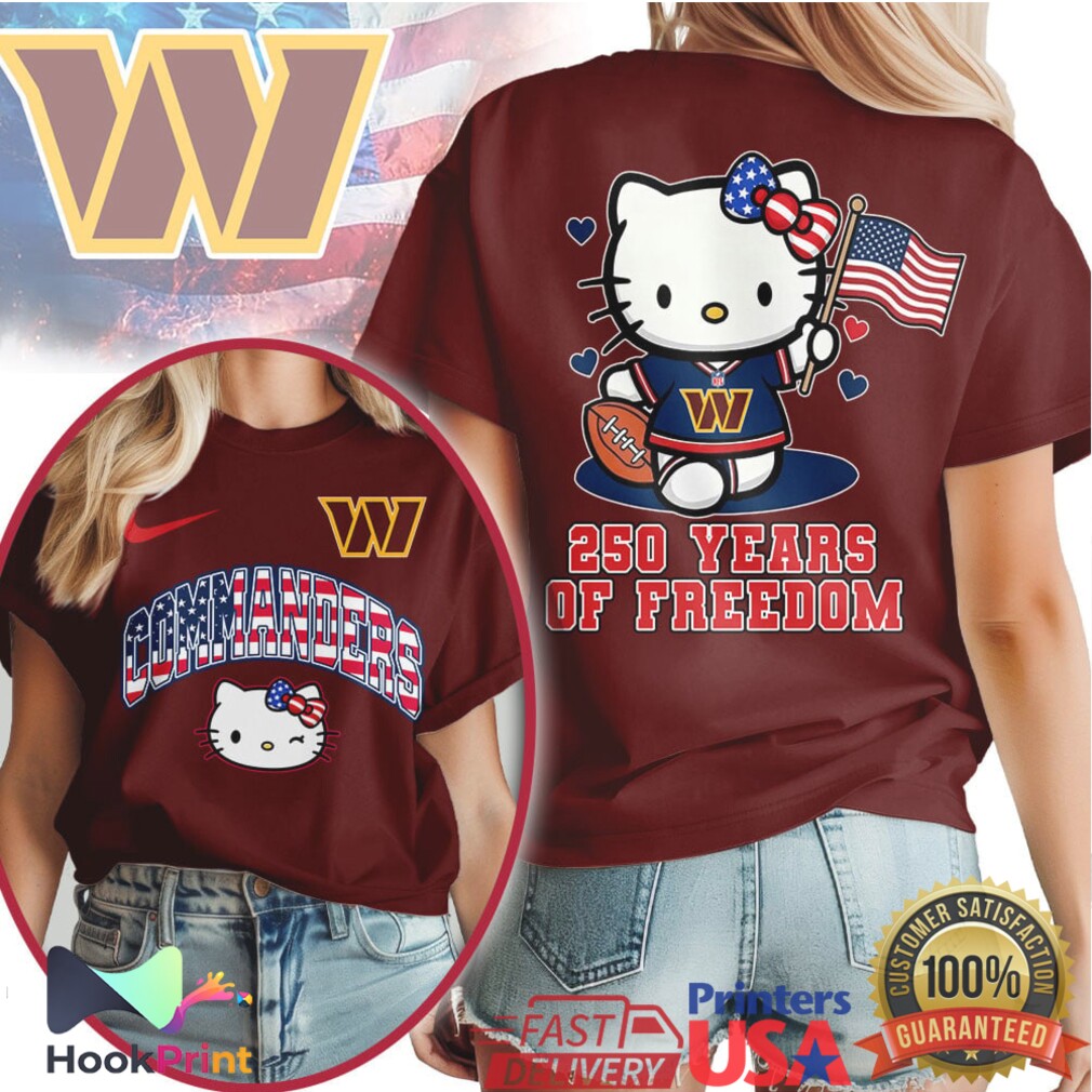 Hello Kitty Washington Commanders 250 Years of Freedom NFL T Shirt Hello Kitty Washington Commanders 250 Years of Freedom NFL T Shirt