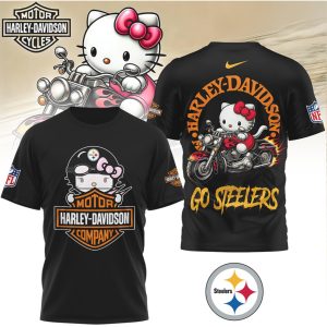 Hello Kitty x Harley Davidson x Pittsburgh Slers NFL Biker T Shirt Hello Kitty x Harley Davidson x Pittsburgh Slers NFL Biker T Shirt