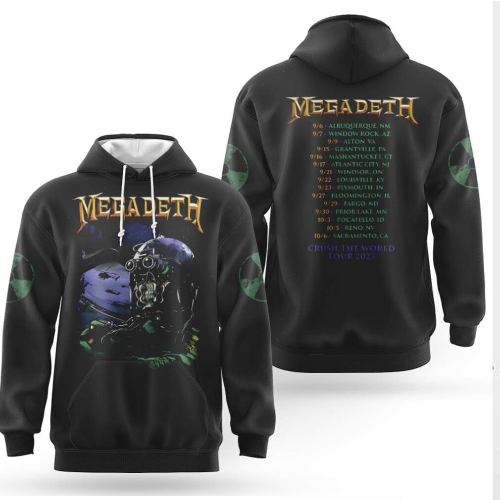 Megadeth Crush The World Tour 2023 2024 North American T Shirt Megadeth Crush The World Tour 2023 2024 North American T Shirt