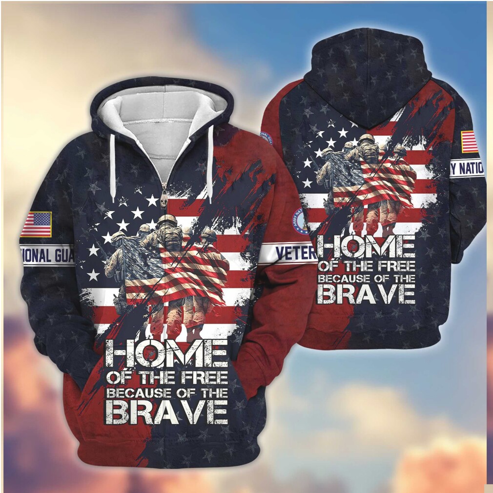 Home Of The Free Because Of The Brave US Flag Veteran 3D Zip Hoodie Home Of The Free Because Of The Brave US Flag Veteran 3D Zip Hoodie