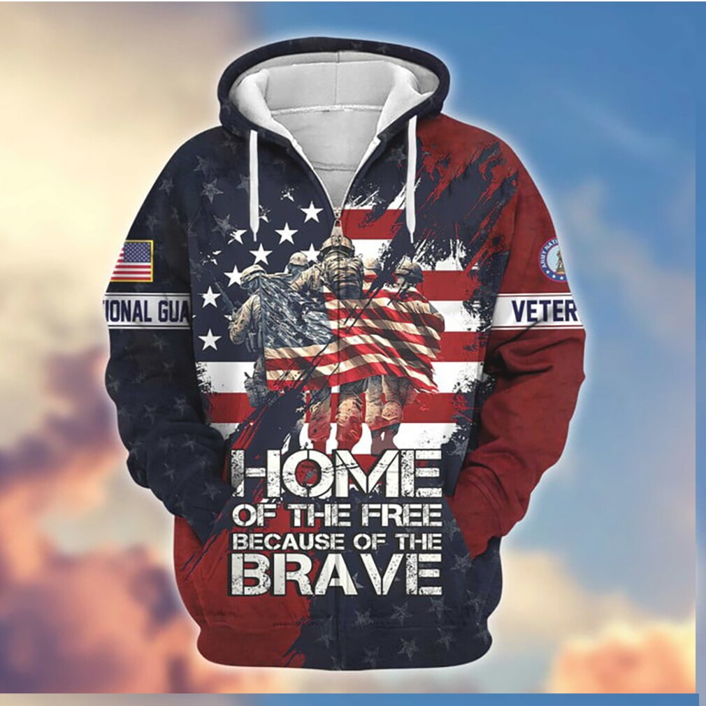 Home Of The Free Because Of The Brave US Flag Veteran 3D Zip Hoodie Home Of The Free Because Of The Brave US Flag Veteran 3D Zip Hoodie