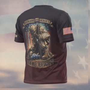 Honoring Our Heroes Remember Their Sacrifice US Army Soldier Tribute Shirt
