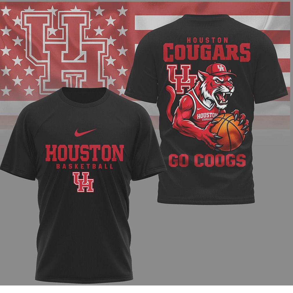Houston Cougars Basketball “Go Coogs” Mascot T Shirt Houston Cougars Basketball “Go Coogs” Mascot T Shirt
