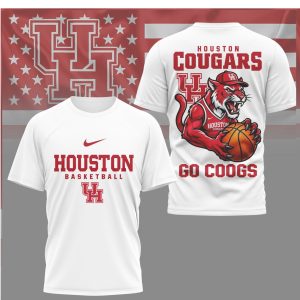 Houston Cougars Basketball “Go Coogs” Mascot T Shirt