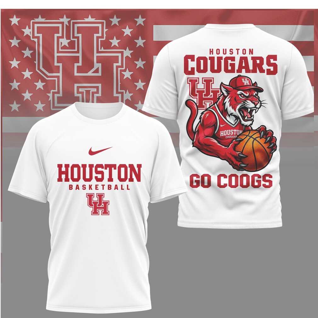 Houston Cougars Basketball “Go Coogs” Mascot T Shirt Houston Cougars Basketball “Go Coogs” Mascot T Shirt