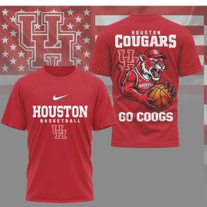 Houston Cougars Basketball “Go Coogs” Mascot T Shirt