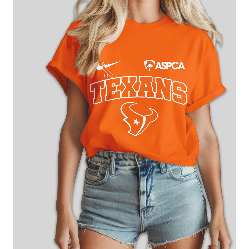 Houston Texans ASPCA Animal Guardian Prevention of Cruelty to Animals Awareness T Shirt Houston Texans ASPCA Animal Guardian Prevention of Cruelty to Animals Awareness T Shirt