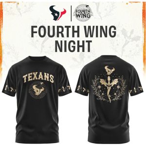 Houston Texans Fourth Wing Night Dragon Fantasy Football T Shirt