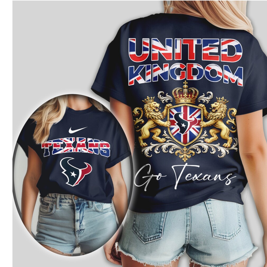 Houston Texans United Kingdom Union Jack NFL Football T Shirt Houston Texans United Kingdom Union Jack NFL Football T Shirt