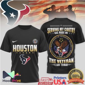 Houston Texans Veteran Pride The Veteran I Am Today NFL T Shirt