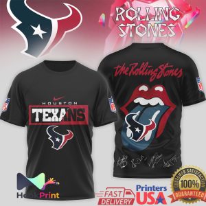 Houston Texans x The Rolling Stones Classic Tongue Signature T Shirt