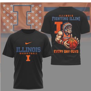 Illinois Fighting Illini Basketball Every Day Guys Mascot T Shirt