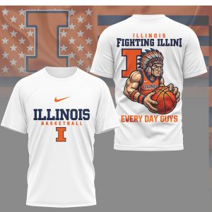 Illinois Fighting Illini Basketball Every Day Guys Mascot T Shirt