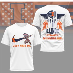Illinois Fighting Illini “Just Hate Us” Dabbing Mascot Gameday T Shirt