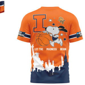 Illinois Fighting Illini Snoopy March Madness 2026 Let The Madness Begin Shirt