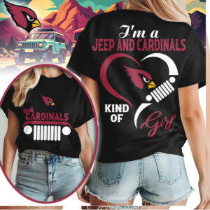 I'm a Jeep and Cardinals Kind of Girl Women's NFL T Shirt