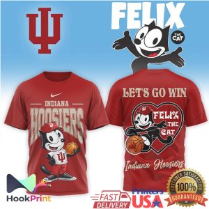 Indiana Hoosiers x Felix The Cat Basketball Let's Go Win T Shirt