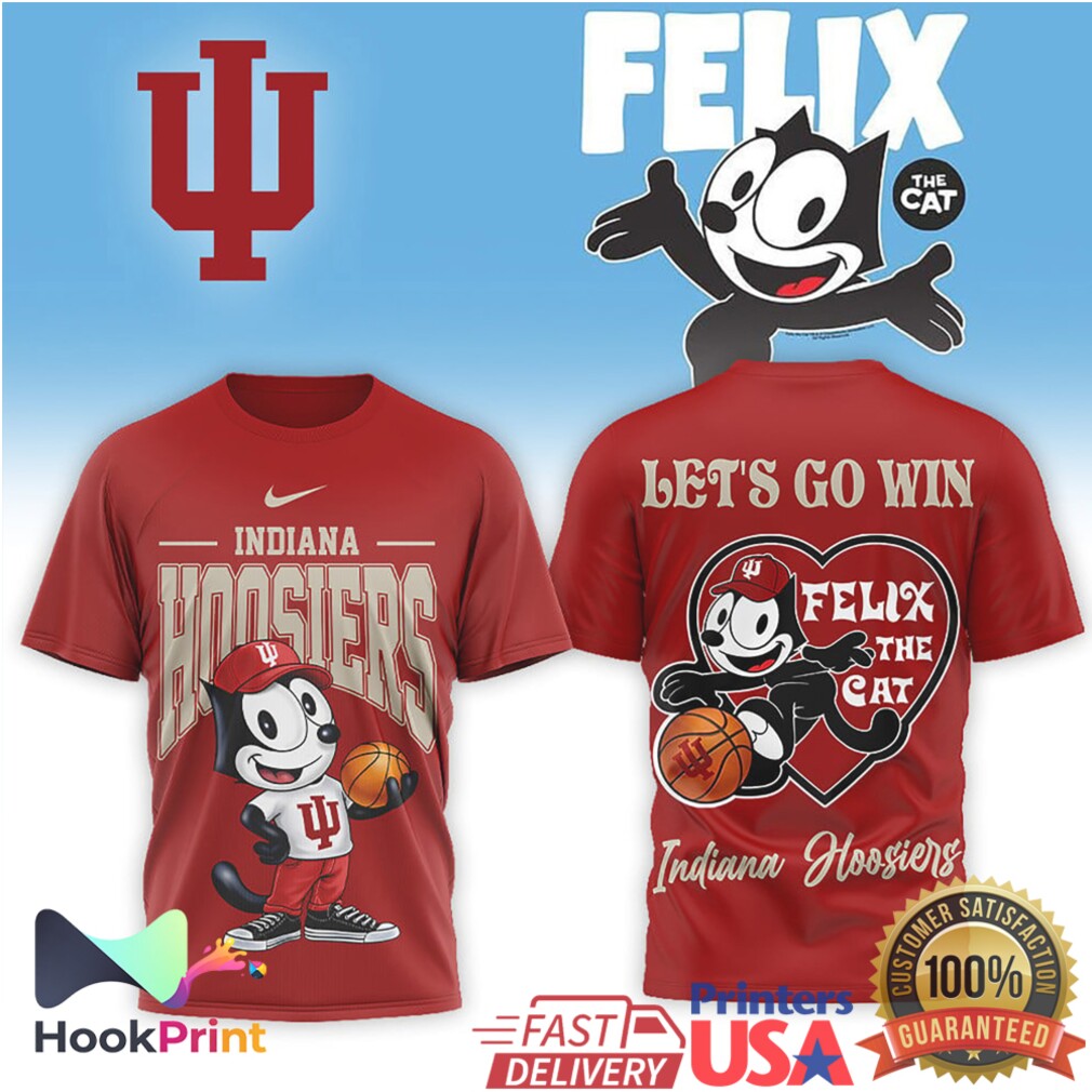 Indiana Hoosiers x Felix The Cat Basketball Let’s Go Win T Shirt Indiana Hoosiers x Felix The Cat Basketball Let’s Go Win T Shirt