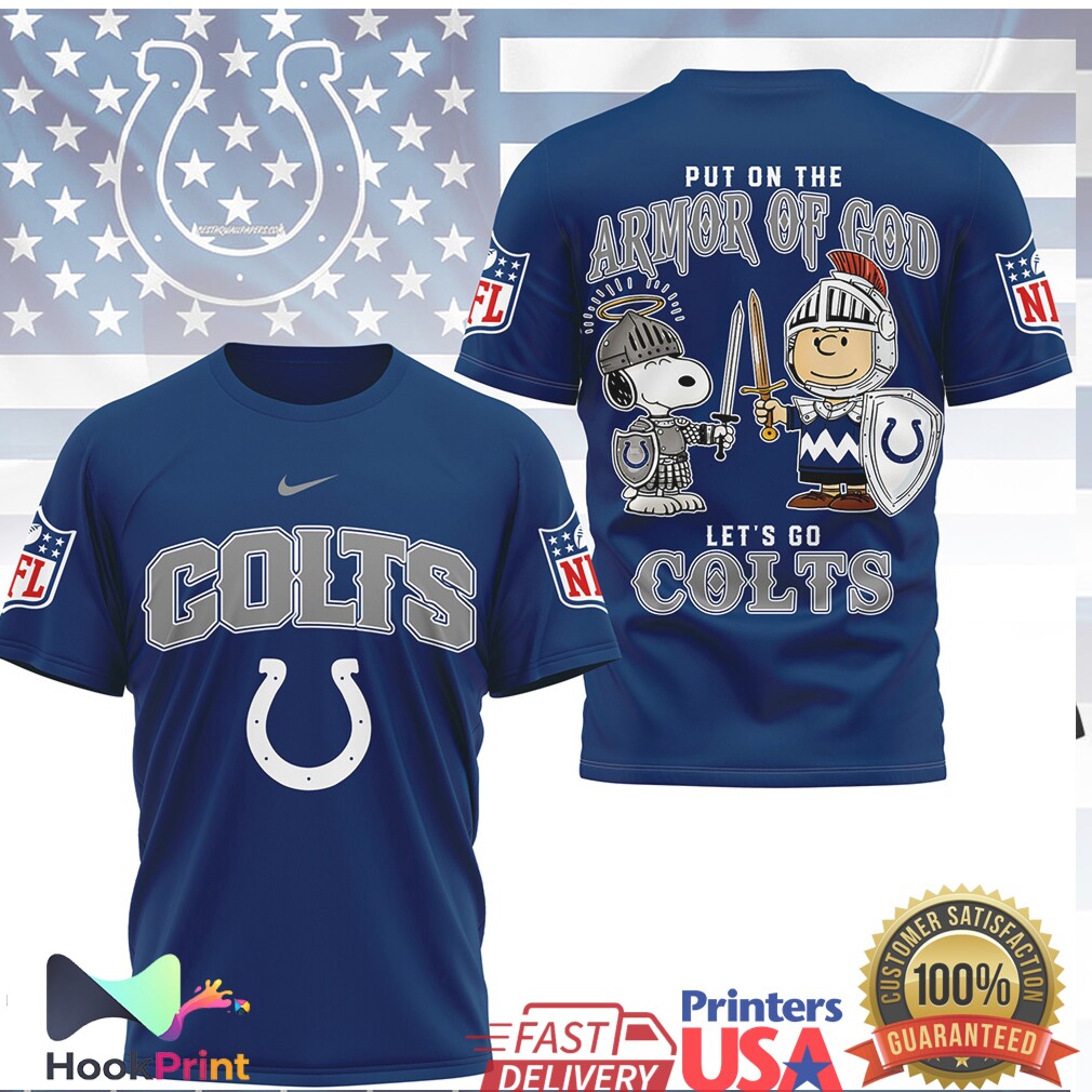 Indianapolis Colts Armor Of God Snoopy Charlie Brown Football Shirt Indianapolis Colts Armor Of God Snoopy Charlie Brown Football Shirt