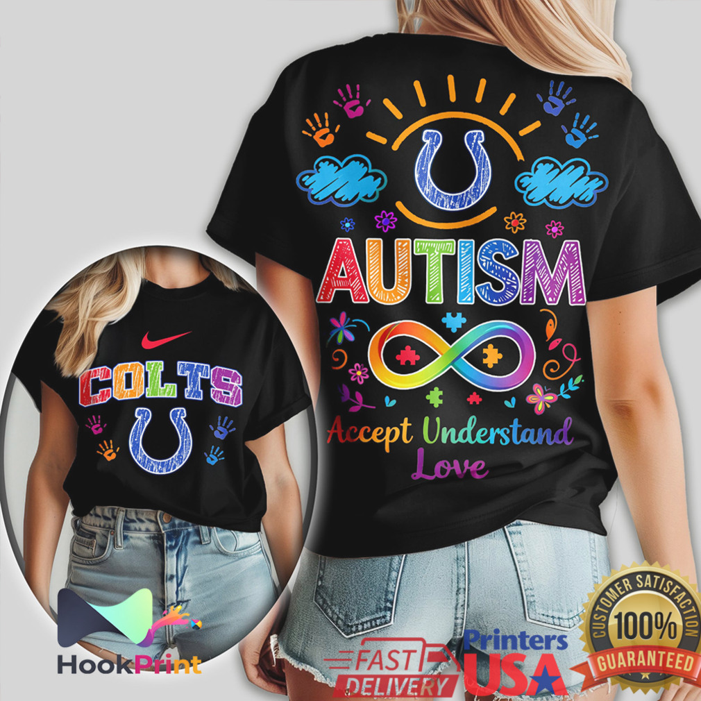 Indianapolis Colts Autism Awareness Blue Horseshoe Accept Understand Love T Shirt Indianapolis Colts Autism Awareness Blue Horseshoe Accept Understand Love T Shirt