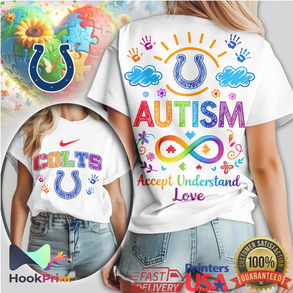 Indianapolis Colts Autism Awareness Blue Horseshoe Accept Understand Love T Shirt Indianapolis Colts Autism Awareness Blue Horseshoe Accept Understand Love T Shirt