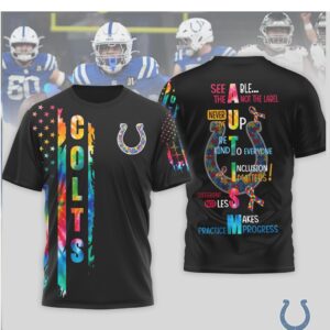 Indianapolis Colts Autism Awareness Support NFL Fan Awareness Gear T Shirt