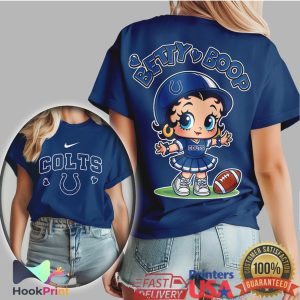 Indianapolis Colts Betty Boop Football Fan Cute Cheerleader Design T Shirt