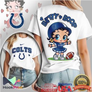Indianapolis Colts Betty Boop Football Fan Cute Cheerleader Design T Shirt