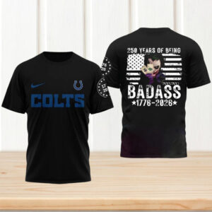 Indianapolis Colts Joker Design 250 Years Of Being Badass NFL T Shirt