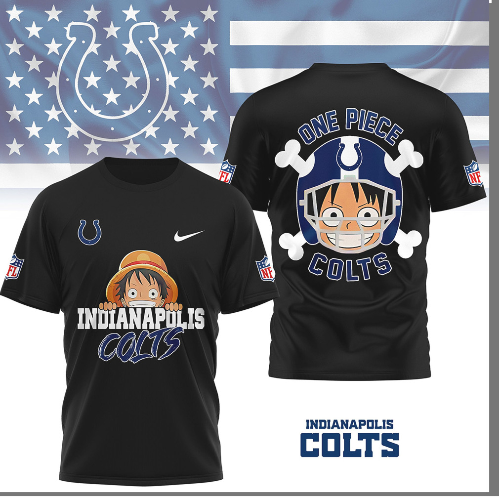 Indianapolis Colts One Piece Luffy Monkey D. Anime NFL T Shirt Indianapolis Colts One Piece Luffy Monkey D. Anime NFL T Shirt
