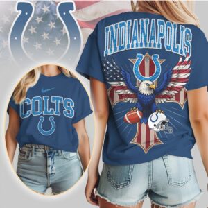 Indianapolis Colts Patriotic Eagle American Flag Cross NFL Football T Shirt Indianapolis Colts Patriotic Eagle American Flag Cross NFL Football T Shirt