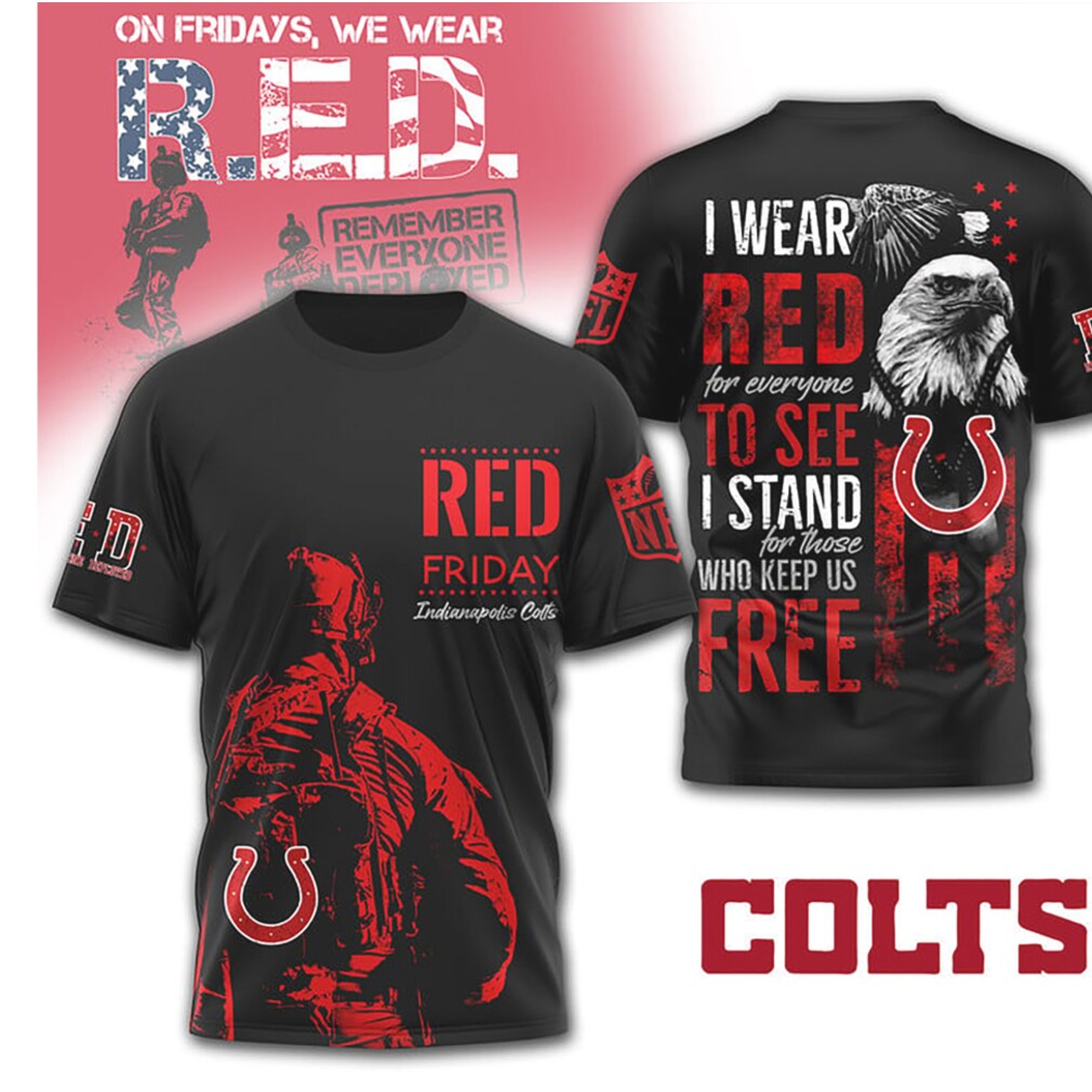 Indianapolis Colts R.E.D. Friday Remember Everyone Deployed Eagle T Shirt Indianapolis Colts R.E.D. Friday Remember Everyone Deployed Eagle T Shirt